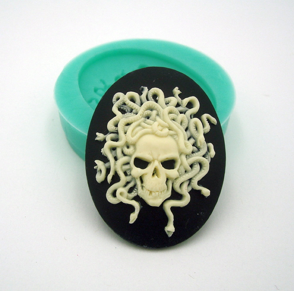Silicone Mold Skull Cameo Jewely Making Esin Polyme Clay