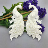 Peacock Silicone Mold for Polymer Clay Stamps and Embellishments