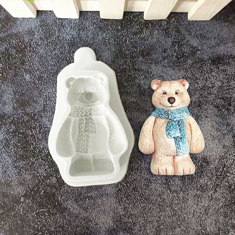 Bear Silicone Mold Ornament Keychain Jewelry Making Resin Polymer Clay.