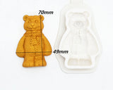 Bear Silicone Mold Ornament Keychain Jewelry Making Resin Polymer Clay.