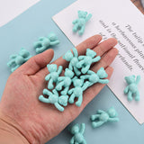 Aqua Blue Teddy Bear Pendants – Kawaii Plastic Charms for DIY Jewelry, Keychains, Crafts