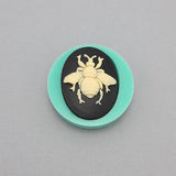Silicone Mold  Bee Cameo   for Crafts, Jewelry, Resin, Scrapbooking, Polymer Clay.
