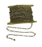 Brass 1-3 Flat Chain-4.6x2.2mm-2.6x2.2mm Jewelry Making Supply. (Antiqued Brass)
