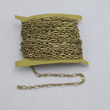 Brass 1-3 Flat Chain-4.6x2.2mm-2.6x2.2mm Jewelry Making Supply. (Antiqued Brass)