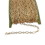 Brass 1-3 Flat Chain-4.6x2.2mm-2.6x2.2mm Jewelry Making Supply. (Gold))