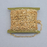 Brass 1-3 Flat Chain-4.6x2.2mm-2.6x2.2mm Jewelry Making Supply. (Gold))