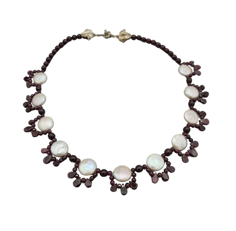 freshwater-pearl-garnet-beads-necklace