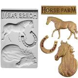 Horse & Horseshoe Silicone Mold Fondant Mould Cake Decorating Tool