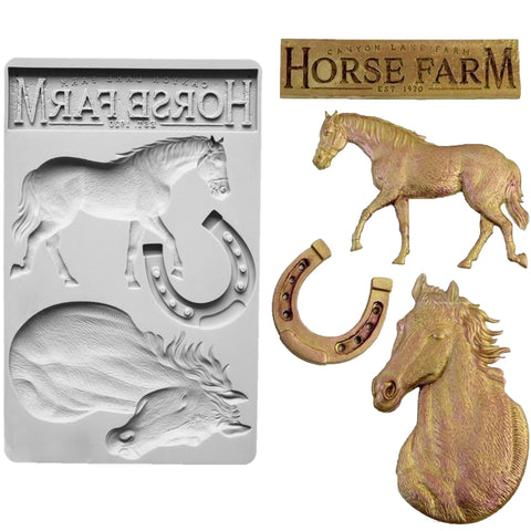 Horse & Horseshoe Silicone Mold Fondant Mould Cake Decorating Tool