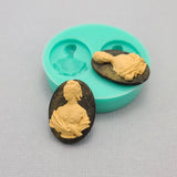 Lady Bust 2 Cameos Flexible Silicone Mould for Crafts, Jewelry, Resin,  Polymer Clay.