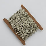 15 ft Spool of Rhodium Plated Brass Long and Short Chain 4.5X2mm - Soldered Links