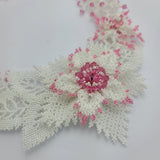 Handmade Beaded Floral Necklace for Weddings.
