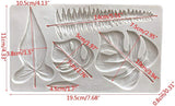 Feathers  Silicone Mold Fondant Mould Cake Decorating Tool for Crafts