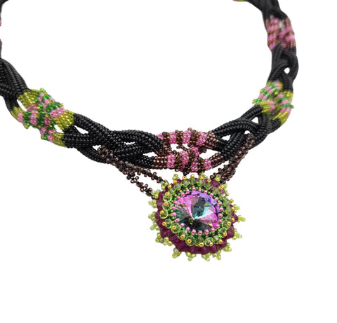 vitrail-rivoli-swarovski-crystal-woven-japanese-24K-real-gold-plated-handmade-necklace