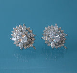Oval Cubic Zirconia  Ear Stud - FINDINGS STOP