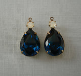 Glass Pendant in Brass Settings - FINDINGS STOP