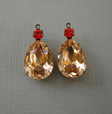 Glass Pendant in Brass Settings - FINDINGS STOP
