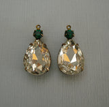Glass Pendant in Brass Settings - FINDINGS STOP