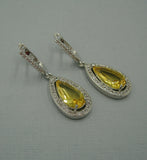 Lemon, Wedding Earrings, Dangle Earrings, Wedding Bridal Bridesmaid Jewelry Gift