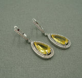 Lemon, Wedding Earrings, Dangle Earrings, Wedding Bridal Bridesmaid Jewelry Gift