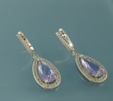 Amethyst, Wedding Earrings, Dangle Earrings, Wedding Bridal Bridesmaid Jewelry Gift