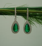Emerald, Wedding Earrings, Dangle Earrings, Wedding Bridal Bridesmaid Jewelry Gift