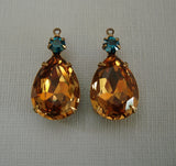 Glass Pendant in Brass Settings - FINDINGS STOP
