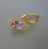 Cubic Zirconia 18K Gold Plated Ear Stud - FINDINGS STOP