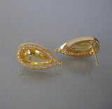 Cubic Zirconia 18K Gold Plated Ear Stud - FINDINGS STOP