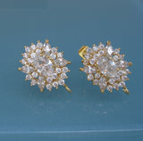 Oval Cubic Zirconia  Ear Stud - FINDINGS STOP