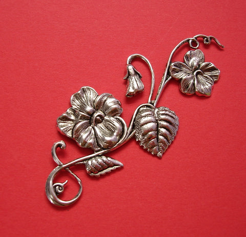 Leaf Flowers Embellishment Brass Stamping . - FINDINGS STOP