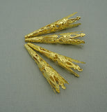 Filigree Long Cone Bead Caps - FINDINGS STOP