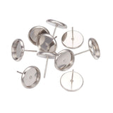 Earring Cabochon Settings, Cabochon Tray, Ear Post. - FINDINGS STOP