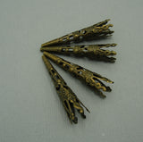 Filigree Long Cone Bead Caps - FINDINGS STOP