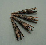 Filigree Long Cone Bead Caps - FINDINGS STOP