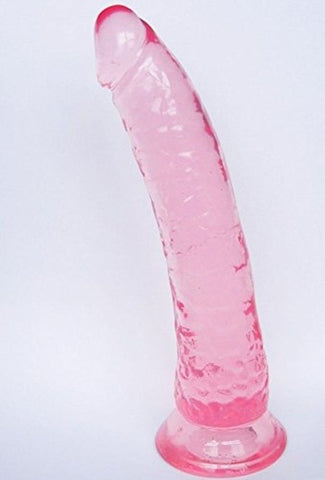 Pink Color Erect Realistic Dildo with Suction Cup Soft Lifelike Flexible 8.26 Inch.