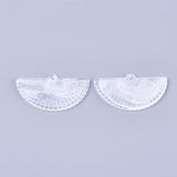 Fan Acrylic Pendants Imitation Gemstone Style.