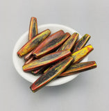 Acrylic Beads Imitation Wood Horse Eye SaddleBrown (6 Beads)
