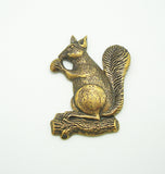 Squirrel Animal Brass Stamping Pendant Jewelry Findings
