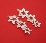 Sterling Silver Plated Cascading Stars Connector Brass Pendant Jewelry Making Finding Supply