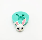 Silicone Mold Bunny Rabbit for Crafts, Jewelry, Resin,  Polymer Clay.