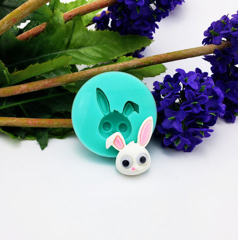 Silicone Mold Bunny Rabbit for Crafts, Jewelry, Resin,  Polymer Clay.