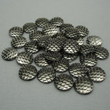 Round Resin Cabochons, Mermaid Fish Scale
