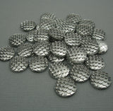 Round Resin Cabochons, Mermaid Fish Scale