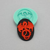 Silicone Mold   Dragon Cameo  Flexible  for Crafts, Resin,  Clay.