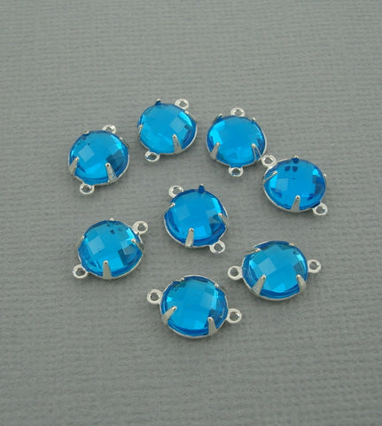 Connectors Acrylic Crystal in Silver  Settings for Making Bracelets Earrings