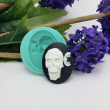 Silicone Mold Pirate Skull  for Crafts, Jewelry, Resin,  Polymer Clay.