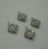 Clear Cubic Zirconia CZ Rhodium Plated Pendant