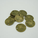 Wavy Disk Stamping Blanks Tag Charms Round