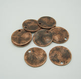 Wavy Disk Stamping Blanks Tag Charms Round
